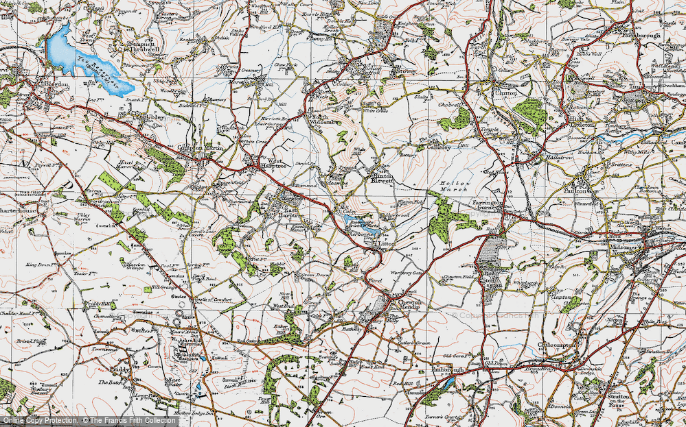 Old Map of Sherborne, 1919 in 1919