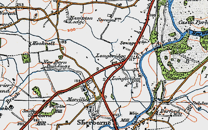 Old map of Sherbourne in 1919