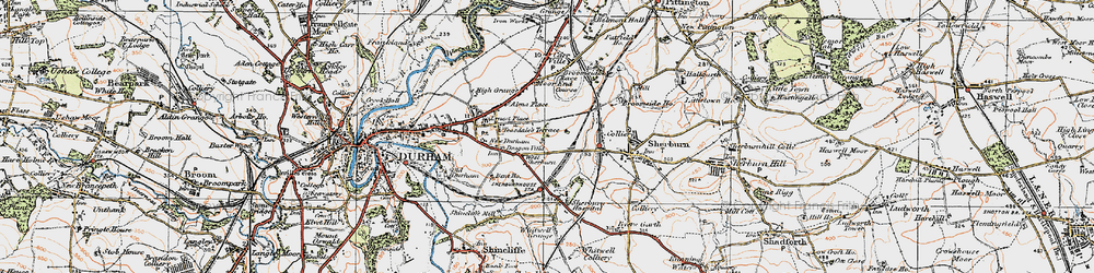 Old map of Sherburn Grange in 1925