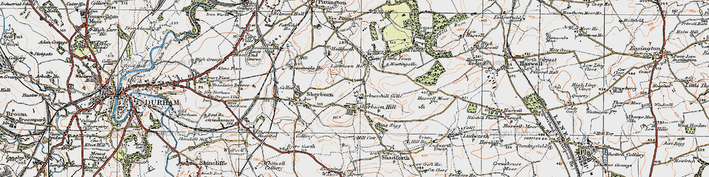 Old map of Sherburn Hill in 1925