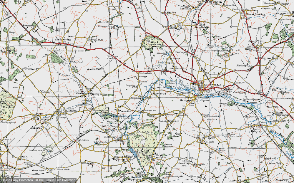 Old Map of Shereford, 1921 in 1921
