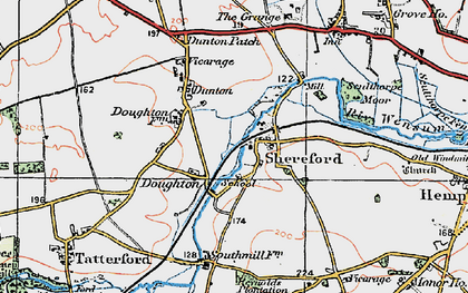 Old map of Shereford in 1921