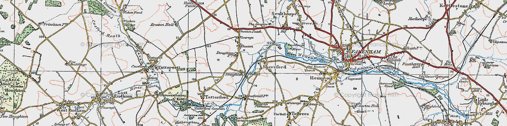 Old map of Shereford in 1921