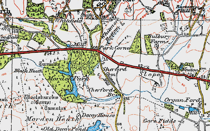 Old map of Sherford in 1919