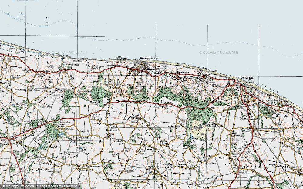 Old Map of Sheringwood, 1922 in 1922