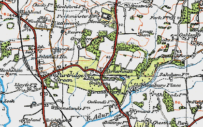 Old map of Shermanbury in 1920