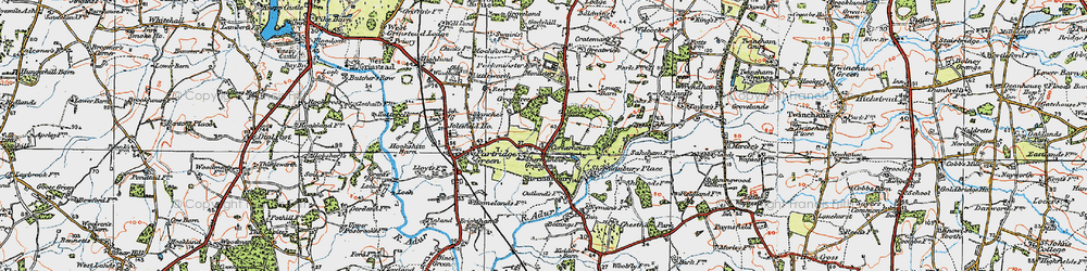 Old map of Shermanbury in 1920