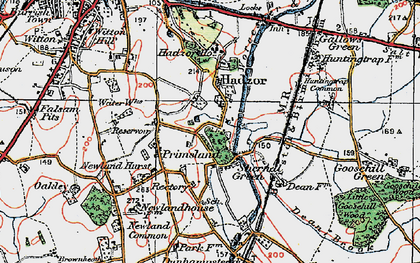 Old map of Shernal Green in 1919