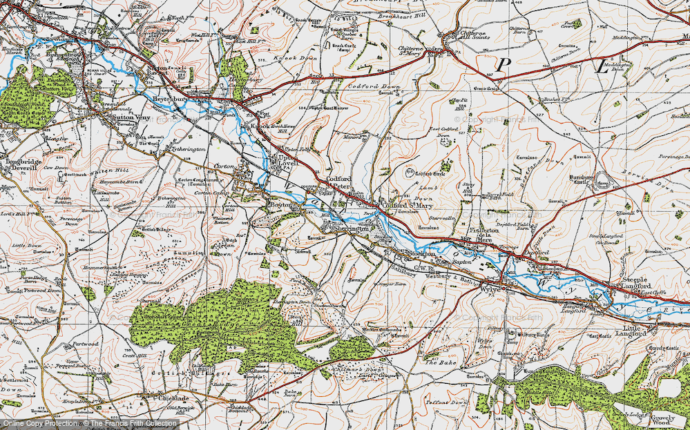 Old Map of Sherrington, 1919 in 1919