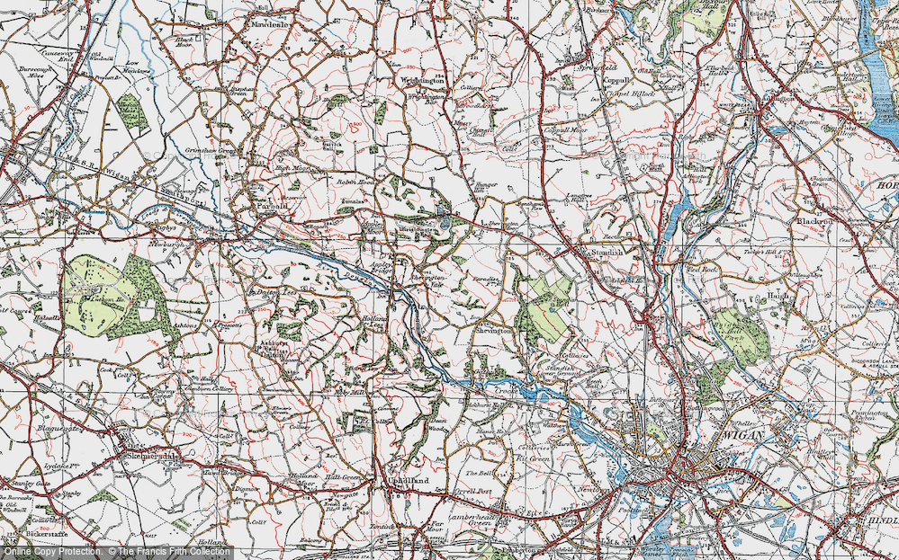 Old Map of Shevington Vale, 1924 in 1924