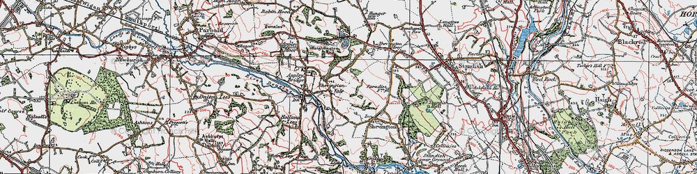 Old map of Shevington Vale in 1924