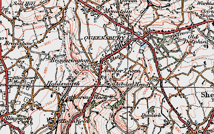 Old map of Shibden Head in 1925