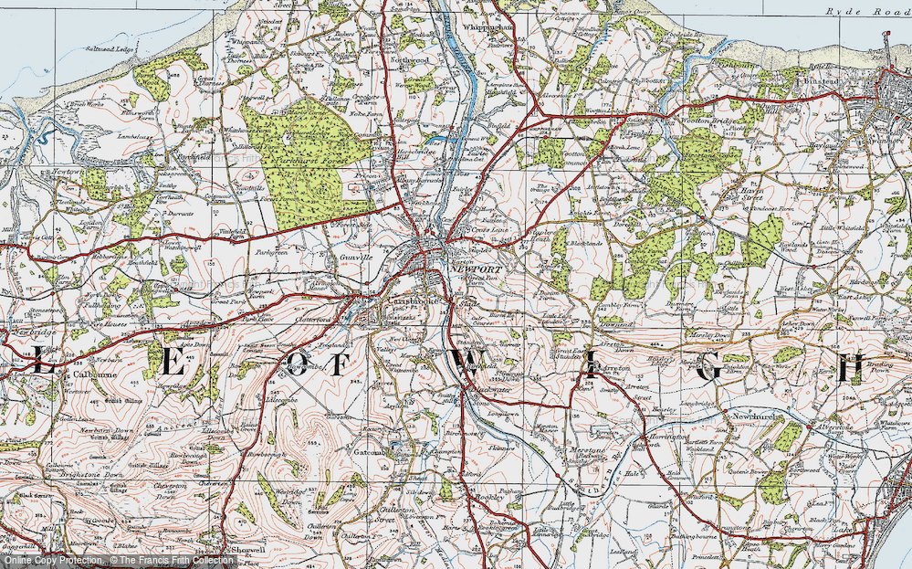 Old Map of Shide, 1919 in 1919