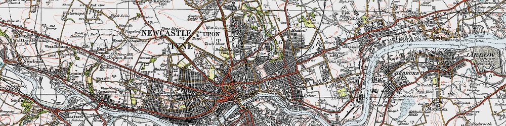 Old map of Shieldfield in 1925