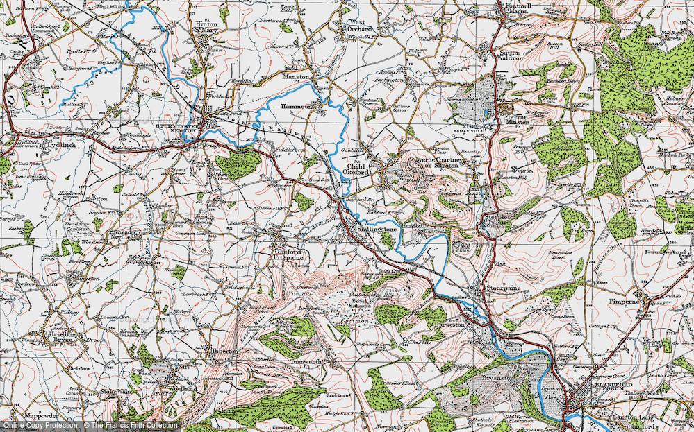 Old Map of Shillingstone, 1919 in 1919