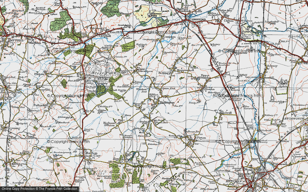 Old Map of Shillington, 1919 in 1919