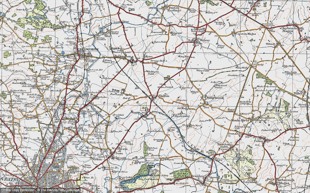 Old Map of Shilton, 1920 in 1920