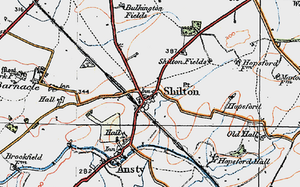 Old map of Shilton in 1920
