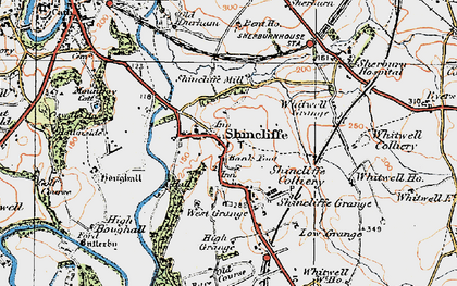 Old map of Shincliffe in 1925