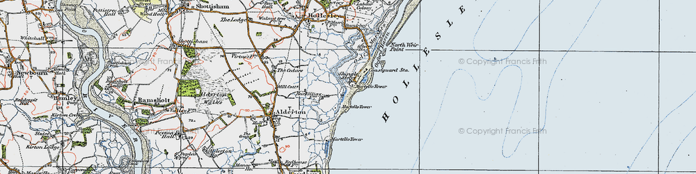 Old map of Shingle Street in 1921