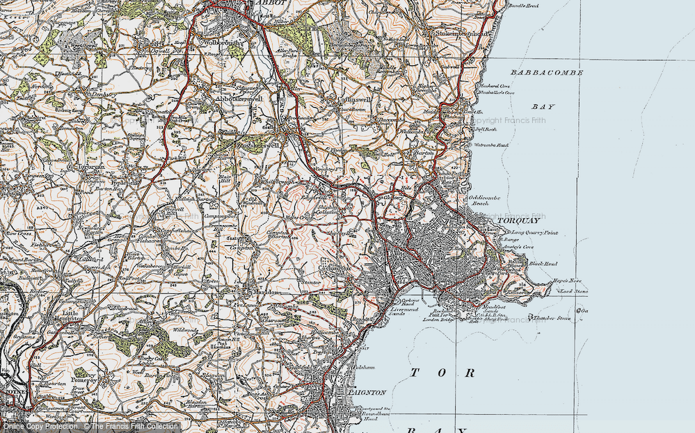 Old Map of Shiphay, 1919 in 1919