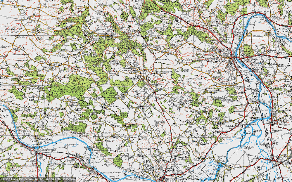 Old Map of Shiplake Bottom, 1919 in 1919