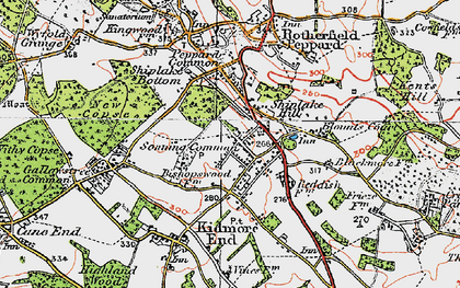 Old map of Shiplake Bottom in 1919