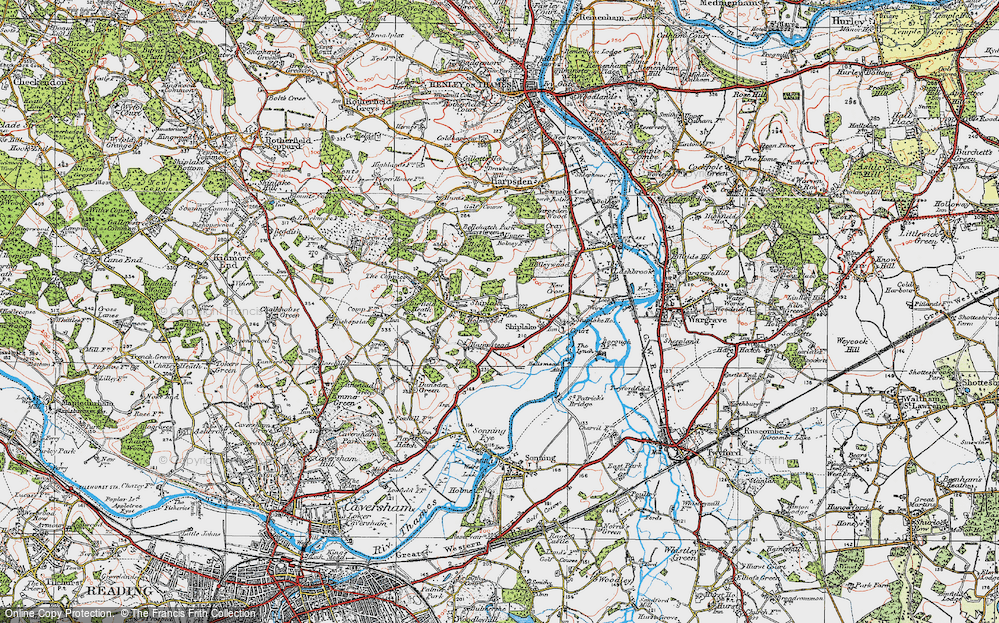 Old Map of Shiplake Row, 1919 in 1919