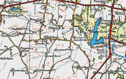 Old map of Shipley in 1920