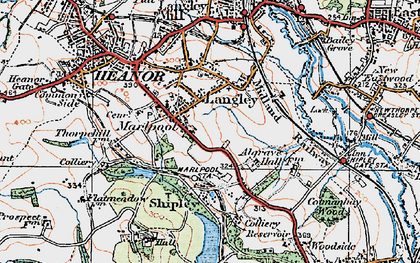 Old map of Shipley in 1921