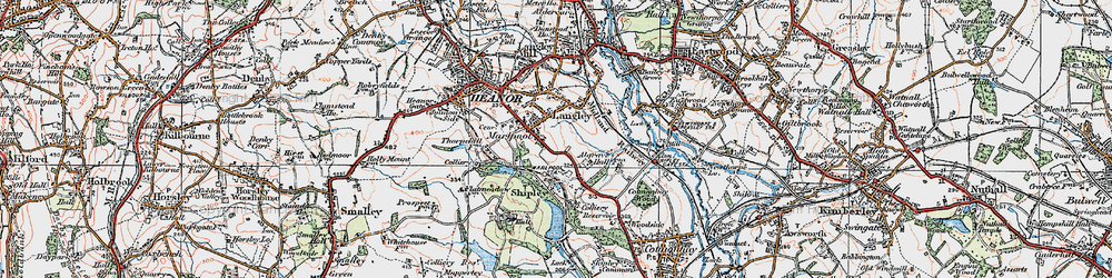 Old map of Shipley in 1921
