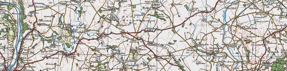 Old map of Shipley in 1921