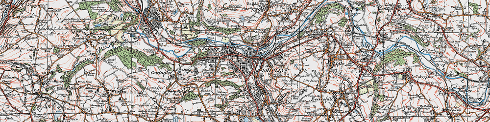 Old map of Shipley in 1925