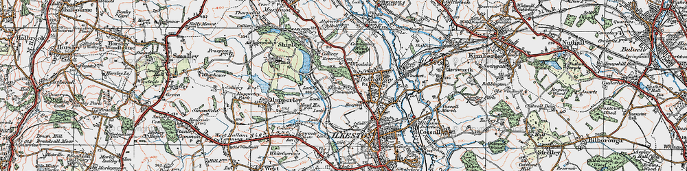 Old map of Shipley Common in 1921