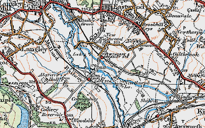 Old map of Shipley Gate in 1921