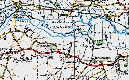 Old map of Shipmeadow in 1921