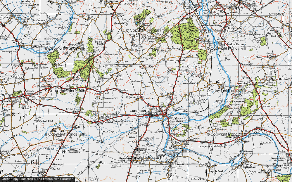 Old Map of Shippon, 1919 in 1919