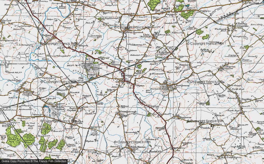 Old Map of Shipton, 1919 in 1919