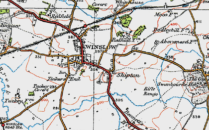 Old map of Shipton in 1919