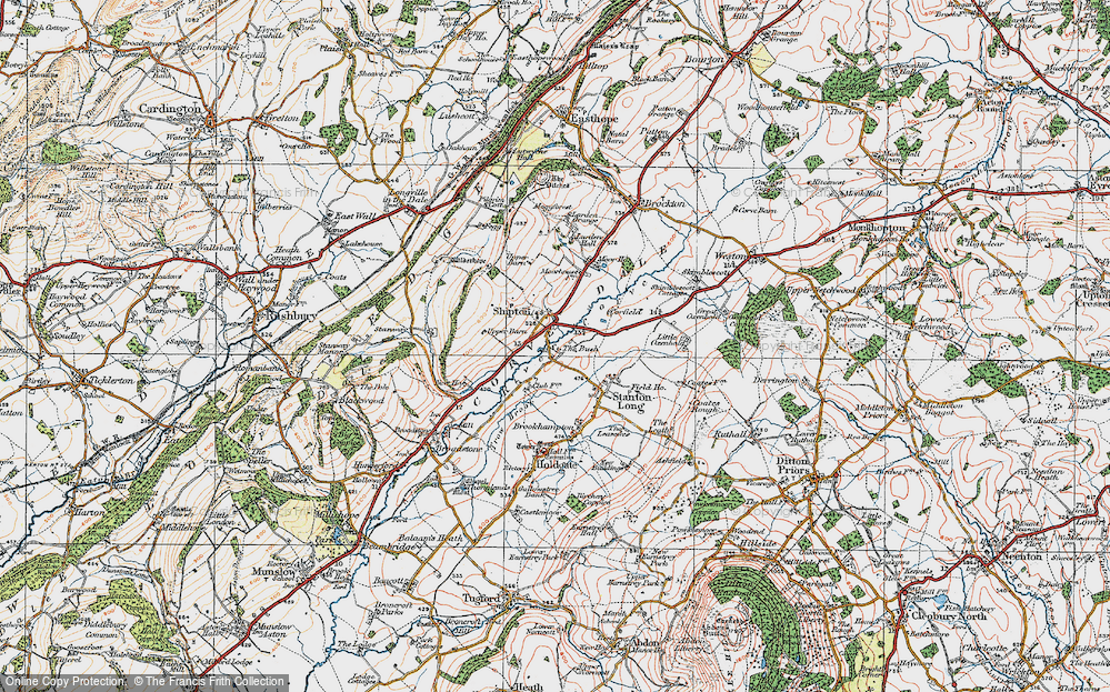 Old Map of Shipton, 1921 in 1921
