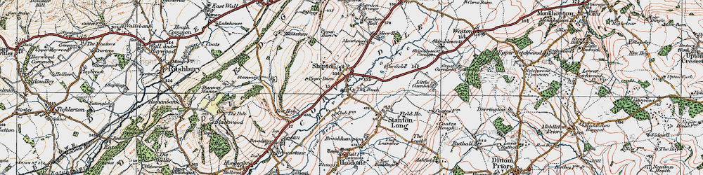 Old map of Shipton in 1921