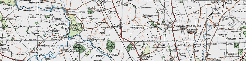 Old map of Shipton in 1924