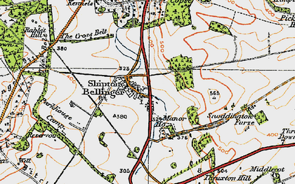 Old map of Shipton Bellinger in 1919