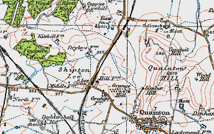 Old map of Shipton Lee in 1919