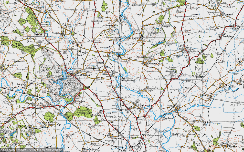 Old Map of Shipton-on-Cherwell, 1919 in 1919