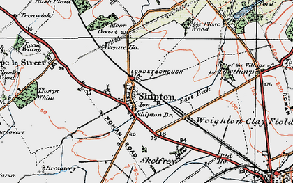 Old map of Shiptonthorpe in 1924