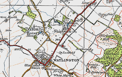 Old map of Shirburn in 1919