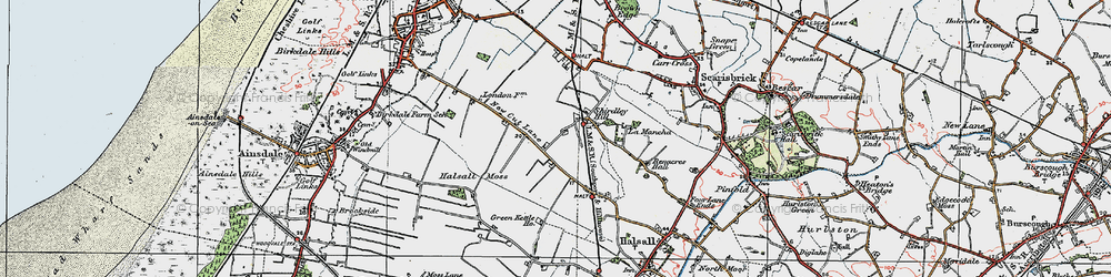 Old map of Shirdley Hill in 1923
