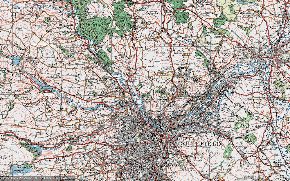 Old Map of Shirecliffe, 1923 in 1923