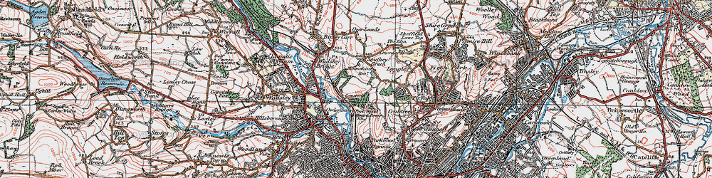 Old map of Shirecliffe in 1923